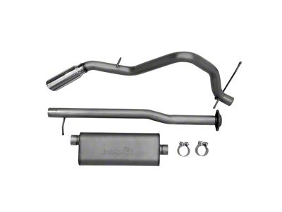 Dynomax Ultra Flo Welded Single Exhaust System with Polished Tip; Side Exit (07-08 4.8L Sierra 1500)