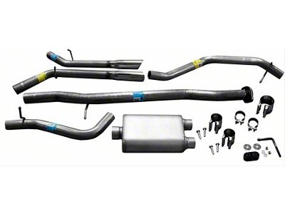 Dynomax Ultra Flo Welded Dual Exhaust System with Polished Tips; Rear Exit (07-08 4.8L Silverado 1500)