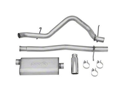Dynomax Ultra Flo Welded Single Exhaust System with Polished Tip; Side Exit (14-18 4.3L Silverado 1500)