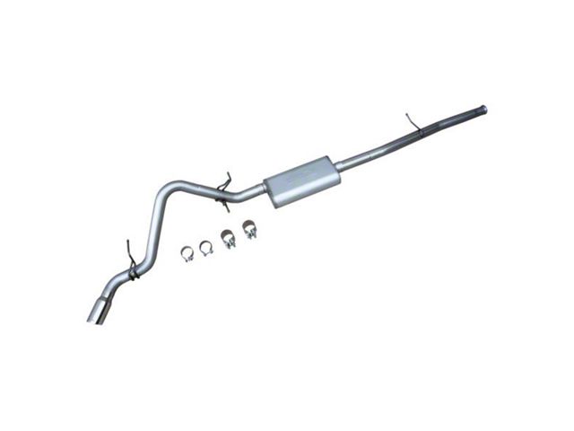 Dynomax Ultra Flo Welded Single Exhaust System with Polished Tip; Side Exit (19-24 5.3L Silverado 1500)