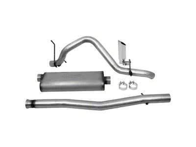 Dynomax Ultra Flo Welded Single Exhaust System with Polished Tip; Side Exit (09-13 5.3L Silverado 1500)