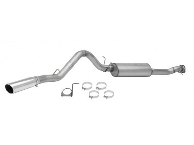 Dynomax Ultra Flo Welded Single Exhaust System with Polished Tip; Side Exit (11-17 6.0L Silverado 2500 HD)
