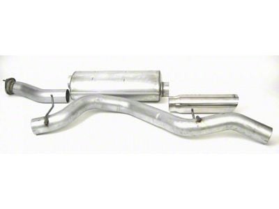 Dynomax Ultra Flo Welded Single Exhaust System with Polished Tip; Side Exit (07-10 6.0L Silverado 3500 HD)