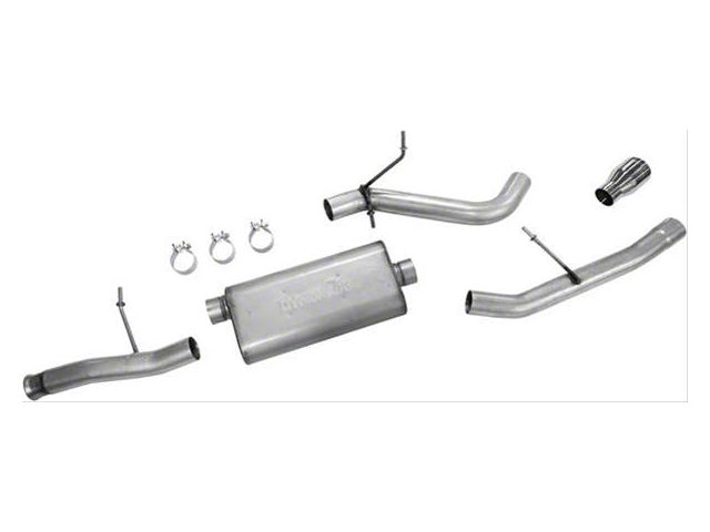 Dynomax Ultra Flo Welded Single Exhaust System with Polished Tip; Side Exit (15-20 5.3L Yukon)