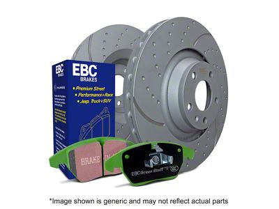 EBC Brakes Stage 3 Greenstuff 6000 6-Lug Brake Rotor and Pad Kit; Rear (03-04 Dakota w/ Rear Disc Brakes)