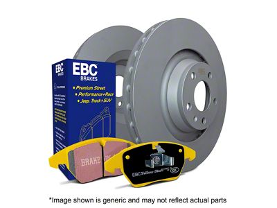 EBC Brakes Stage 13 Yellowstuff 6-Lug Brake Rotor and Pad Kit; Rear (12-14 2WD/4WD F-150; 15-20 F-150 w/ Manual Parking Brake)