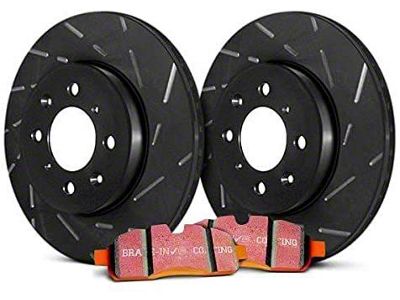 EBC Brakes Stage 15 Orangestuff 5-Lug Brake Rotor and Pad Kit; Front (97-00 Early 2WD F-150 w/ Rear Wheel ABS, Excluding Lightning)