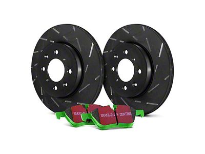 EBC Brakes Stage 2 Greenstuff 6000 5-Lug Brake Rotor and Pad Kit; Front (97-00 Early 2WD F-150 w/ Rear Wheel ABS, Excluding Lightning)