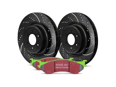 EBC Brakes Stage 3 Greenstuff 6000 5-Lug Brake Rotor and Pad Kit; Front (97-00 Early 2WD F-150 w/ 4-Wheel ABS, Excluding Lightning)