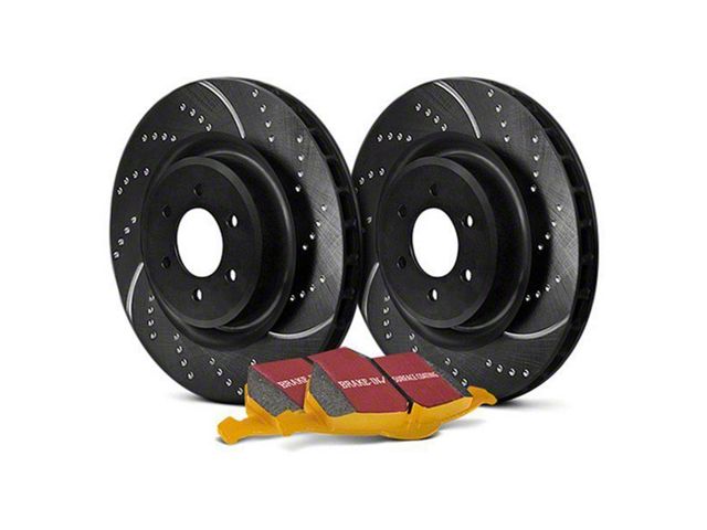 EBC Brakes Stage 5 Yellowstuff 5-Lug Brake Rotor and Pad Kit; Front (97-00 Early 2WD F-150 w/ Rear Wheel ABS, Excluding Lightning)