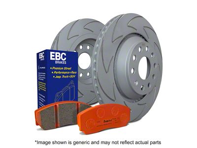 EBC Brakes Stage 7 Orangestuff 6-Lug Brake Rotor and Pad Kit; Rear (12-14 2WD/4WD F-150; 15-20 F-150 w/ Manual Parking Brake)