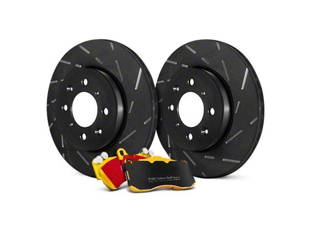 EBC Brakes Stage 9 Yellowstuff 5-Lug Brake Rotor and Pad Kit; Front (97-00 Early 2WD F-150 w/ 4-Wheel ABS, Excluding Lightning)