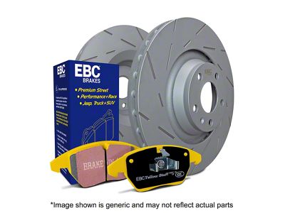 EBC Brakes Stage 9 Yellowstuff 6-Lug Brake Rotor and Pad Kit; Rear (12-14 2WD/4WD F-150; 15-20 F-150 w/ Manual Parking Brake)