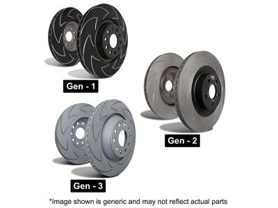 EBC Brakes BSD Slotted 5-Lug Rotors; Front Pair (02-18 RAM 1500, Excluding SRT-10 & Mega Cab)