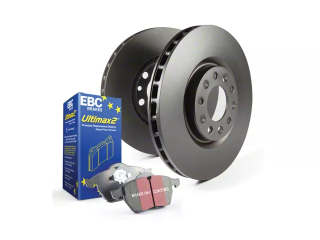 EBC Brakes Stage 20 Ultimax 6-Lug Brake Rotor and Pad Kit; Front and Rear (19-24 RAM 1500)