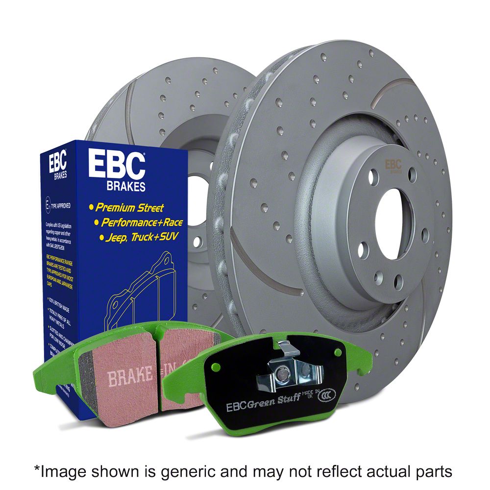 EBC Brakes RAM 1500 Stage 3 Greenstuff 6000 5Lug Brake Rotor and Pad