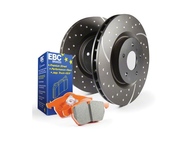 EBC Brakes Stage 8 Orangestuff 6-Lug Brake Rotor and Pad Kit; Rear (19-24 RAM 1500)