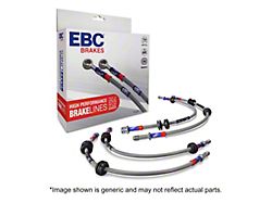 EBC Brakes Stainless Braided Brake Lines; Front and Rear; 4-Inch Extension (08-13 Silverado 1500 w/ Rear Drum Brakes & Active Fuel Management)