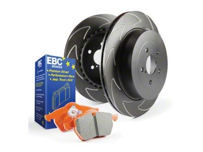 EBC Brakes Stage 7 Orangestuff 8-Lug Brake Rotor and Pad Kit; Rear (07-10 Silverado 2500 HD)