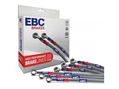 EBC Brakes Stainless Braided Brake Lines; Front and Rear (15-20 Tahoe)
