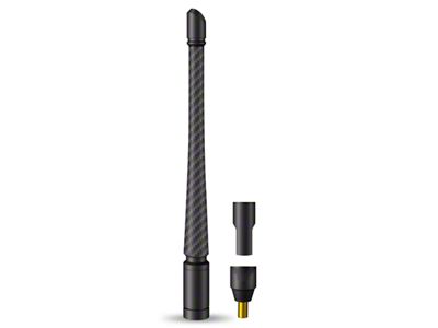 EcoAuto Flexible Replacement Antenna; 8-Inch; Carbon Fiber (11-24 F-250 Super Duty)