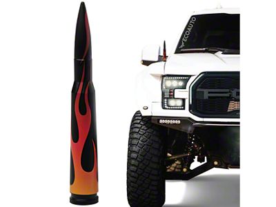 EcoAuto Bullet Antenna; Flames (11-24 F-350 Super Duty)