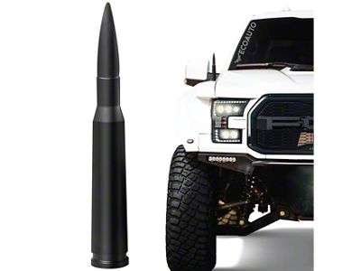 EcoAuto Bullet Antenna; Matte Black (11-24 F-350 Super Duty)