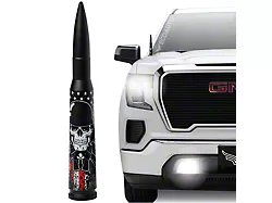 EcoAuto Bullet Antenna; American Skull Black (07-24 Sierra 2500 HD)