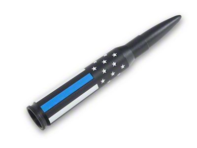 EcoAuto Bullet Antenna; American Flag Blue Line (07-24 Sierra 3500 HD)