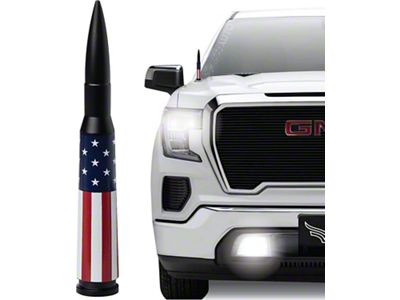 EcoAuto Bullet Antenna; American Flag (99-24 Silverado 1500)