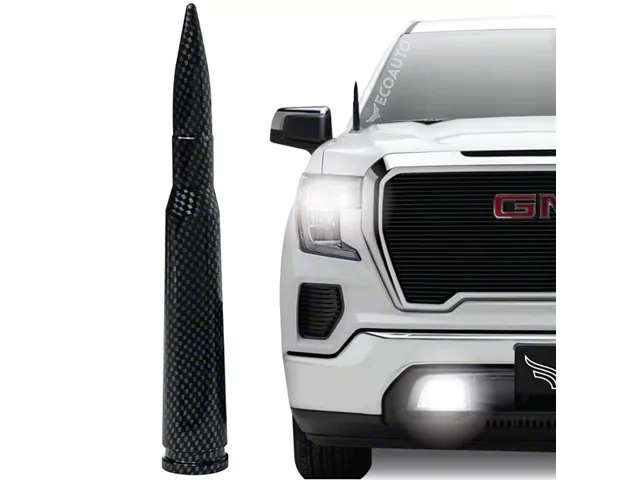 EcoAuto Bullet Antenna; Carbon Fiber (99-24 Silverado 1500)