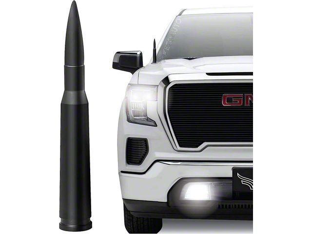 EcoAuto Bullet Antenna; Matte Black (99-24 Silverado 1500)