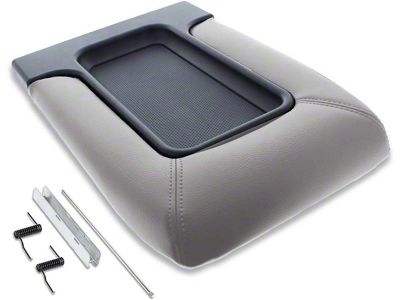 Center Console Lid Replacement Kit; Light Gray (99-06 Silverado 1500)