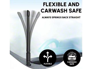 For GM Truck Short Antenna Fit For GMC Sierra 1500-3500 Denali (1999-2026) | Chevy Silverado 1500-3500 (1999-2026) | Black 2.5 Inches | Mini Radio Antenna Direct Replacement | Antena Para Carro