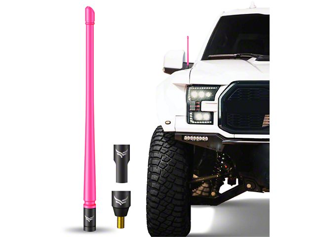 EcoAuto Flexible Replacement Antenna; 12-Inch; Pink (99-24 Silverado 1500)