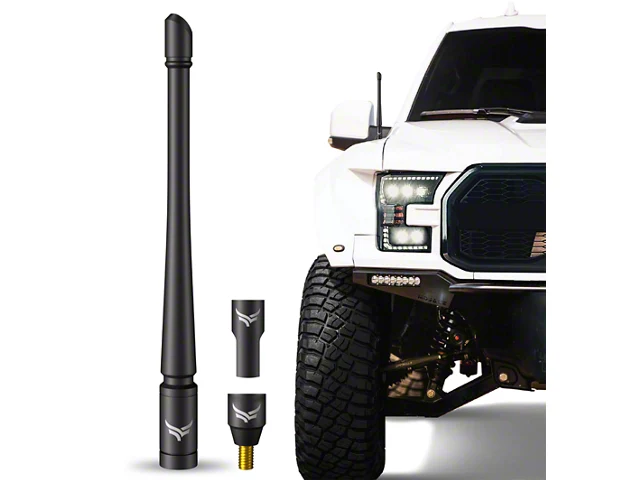 EcoAuto Flexible Replacement Antenna; 8-Inch; Black (99-24 Silverado 1500)
