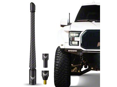 EcoAuto Flexible Replacement Antenna; 8-Inch; Carbon Fiber (99-24 Silverado 1500)