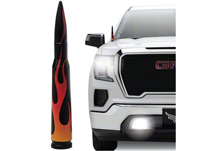 EcoAuto Bullet Antenna; Flames (07-24 Silverado 2500 HD)