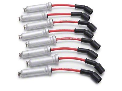 Edelbrock Max-Fire High Performance Spark Plug Wires for Round Coils; Red (99-06 V8 Sierra 1500)