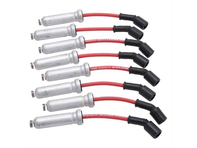 Edelbrock Max-Fire High Performance Spark Plug Wires for Square Coils; Red (99-06 V8 Sierra 1500)