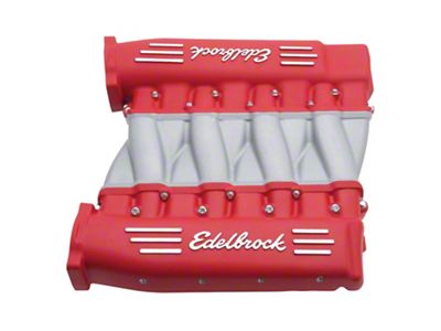 Edelbrock Cross-Ram Small Block LS3 Intake Manifold; Red (07-09 6.0L Silverado 1500)