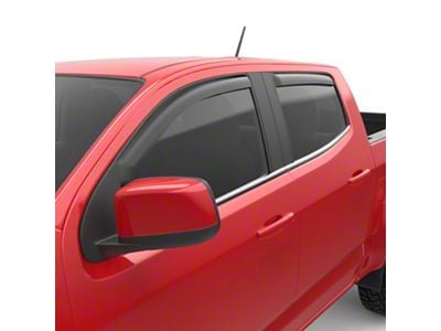 EGR In-Channel Window Visors; Front and Rear; Matte Black (15-22 Colorado Crew Cab)