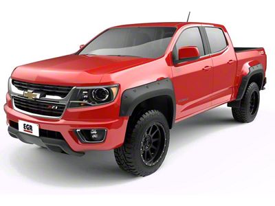 EGR Traditional Bolt-On Look Fender Flares with Black-Out Bolt Kit; Matte Black (15-22 Colorado)