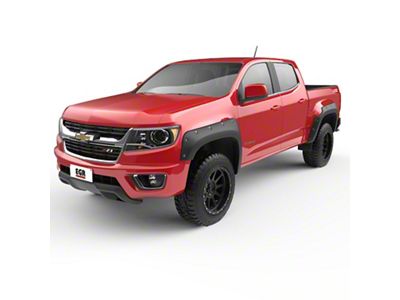 EGR Traditional Bolt-On Look Fender Flares; Matte Black (15-22 Colorado, Excluding ZR2)