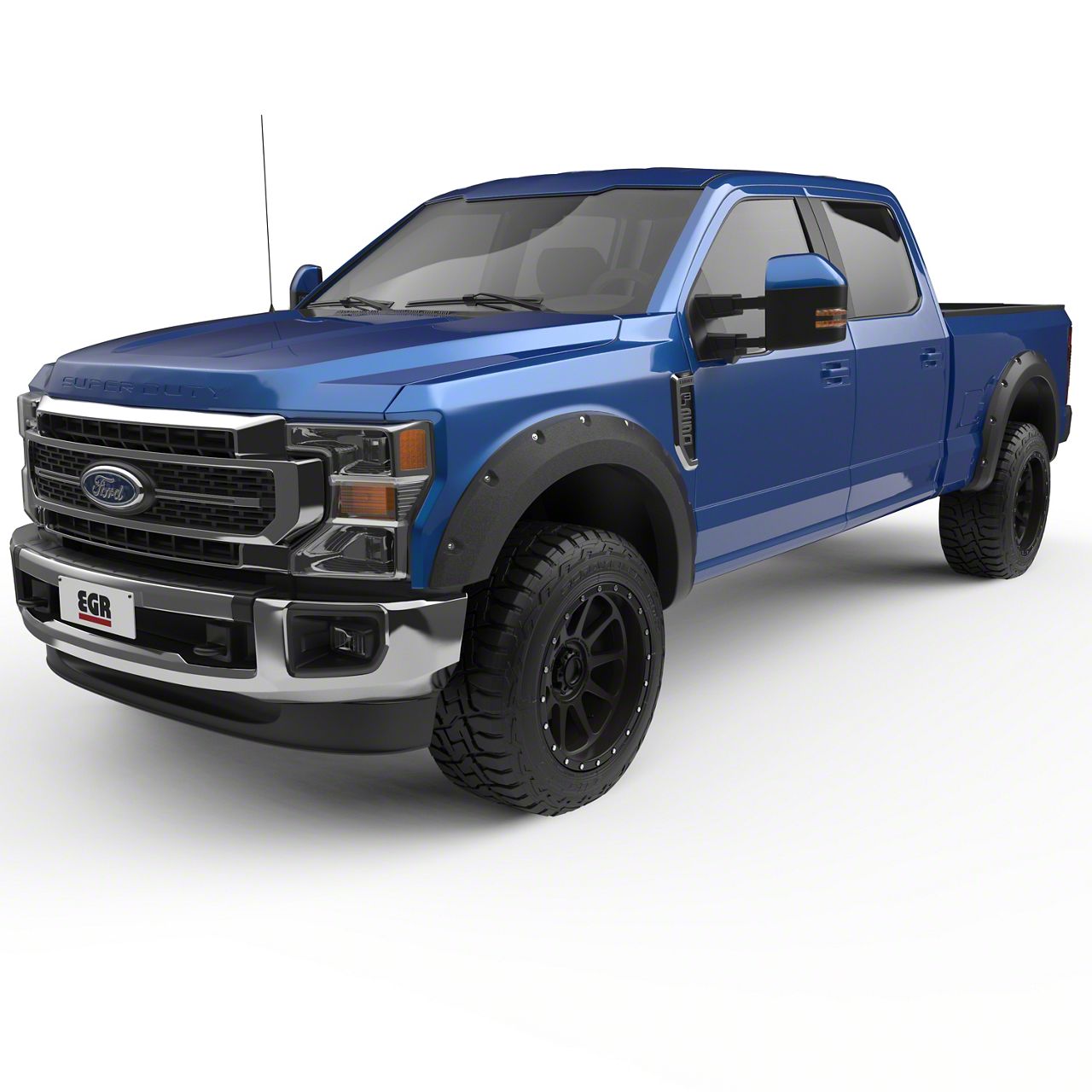 EGR F250 Super Duty Baseline Bolt Style Fender Flares; Textured Black