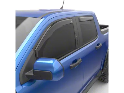 EGR In-Channel Window Visors; Front and Rear; Dark Smoke (22-26 Maverick)