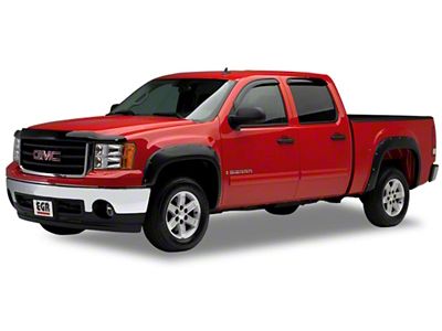 EGR Traditional Bolt-On Look Fender Flares; Matte Black (07-13 Sierra 1500 w/ 6.50-Foot Standard & 8-Foot Long Box)