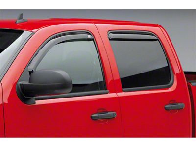 EGR In-Channel Window Visors; Front and Rear; Dark Smoke (07-14 Sierra 2500 HD Extended Cab)