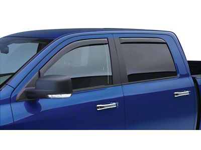 EGR In-Channel Window Visors; Front and Rear; Dark Smoke (07-14 Sierra 2500 HD Extended Cab)