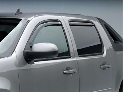 EGR In-Channel Window Visors; Front and Rear; Dark Smoke (07-14 Sierra 3500 HD Crew Cab)